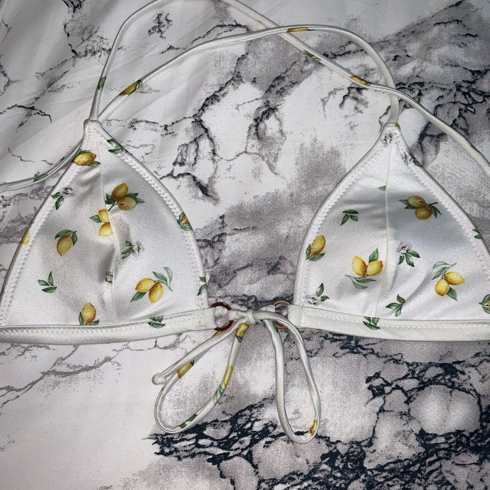 White lemon bikini top